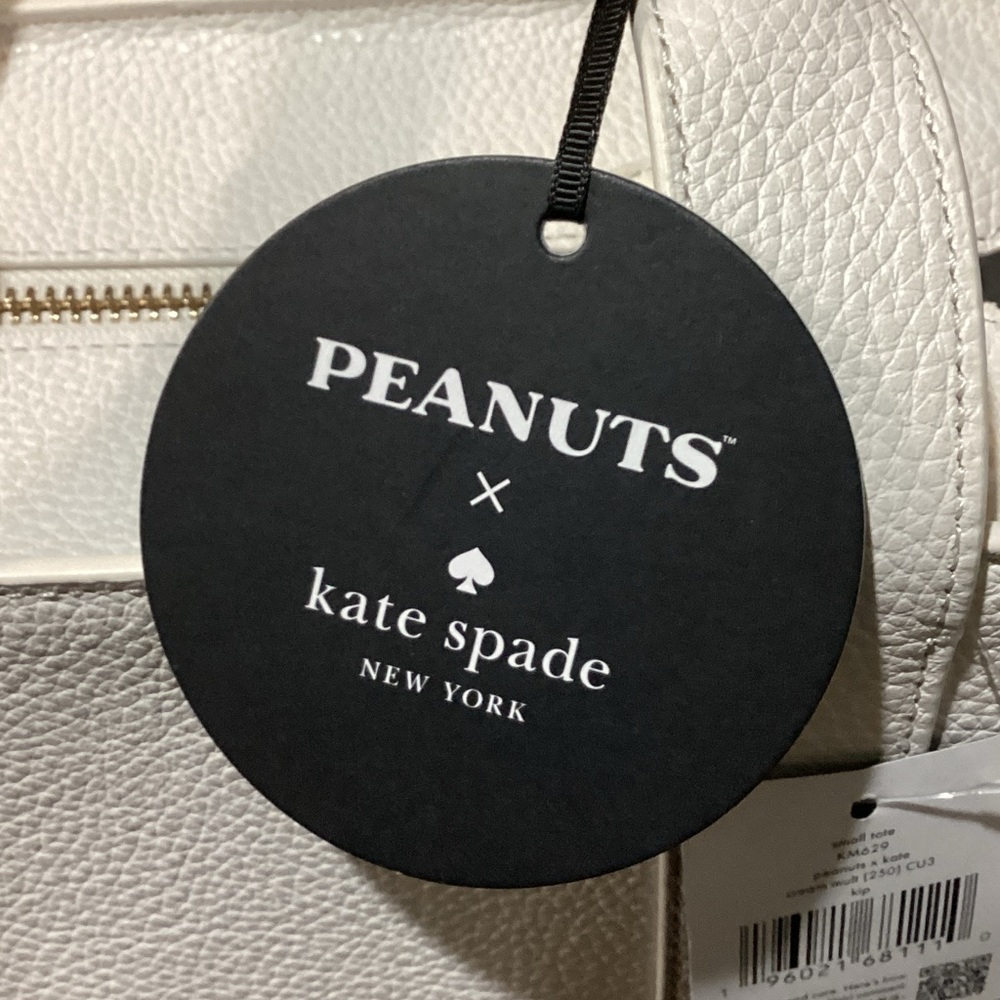 Kate Spade X Peanuts White Snoopy Small Tote NWT - Picture 12 of 15